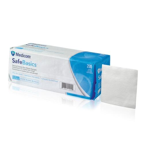Medicom Safe Basics - General Purpose Non Woven Sponges 3" x 3" 200pcs