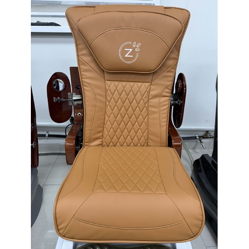 Nail Spa Massage Pillow Back Cushion Upholstery Chair Seat Cover Leather (No Air) - Cappuccino