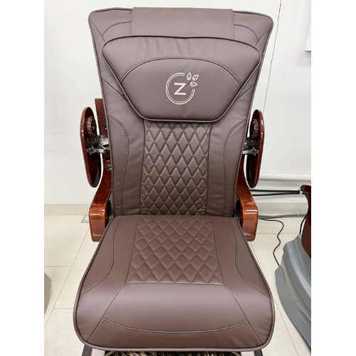 Nail Spa Massage Pillow Back Cushion Upholstery Chair Seat Cover Leather (No Air) - Chocolate