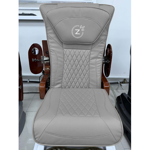 Nail Spa Massage Pillow Back Cushion Upholstery Chair Seat Cover Leather (No Air) - Grey