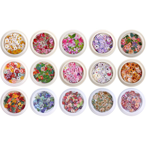 50pcs/Pot Mini Dry Dried Flowers UV Nail Art Decoration - Random Colors