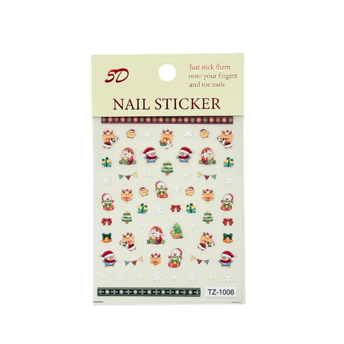 Nail Art Stickers Decals Christmas 5D - TZ1006