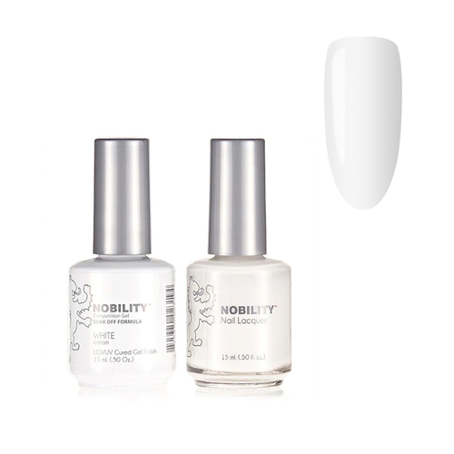 Lechat Nobility NBCS001 White - Gel & Nail Lacquer Duo 15ml