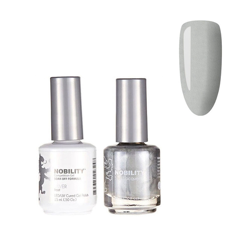 Lechat Nobility NBCS006 Silver - Gel & Nail Lacquer Duo 15ml