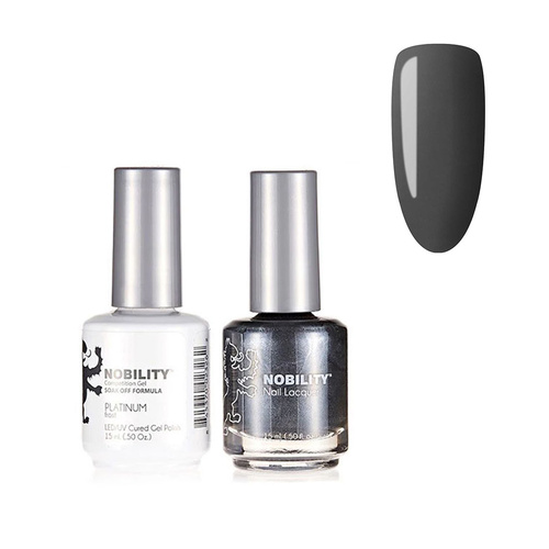 Lechat Nobility NBCS008 Platinum - Gel & Nail Lacquer Duo 15ml