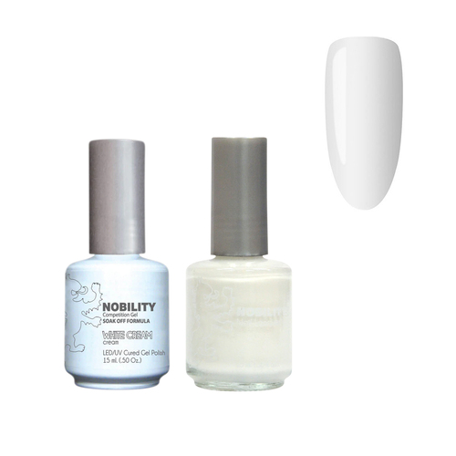 Lechat Nobility NBCS021 White Cream - Gel & Nail Lacquer Duo 15ml