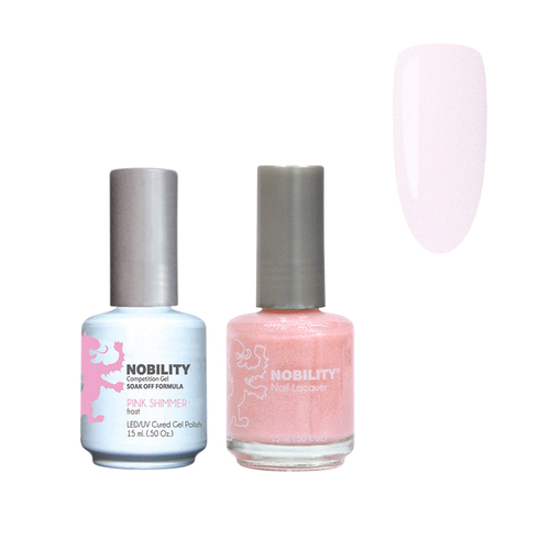Lechat Nobility NBCS025 Pink Shimmer - Gel & Nail Lacquer Duo 15ml