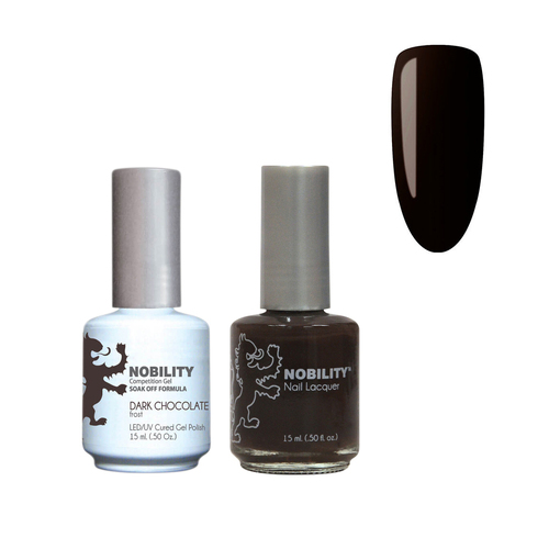 Lechat Nobility NBCS040 Dark Chocolate - Gel & Nail Lacquer Duo 15ml
