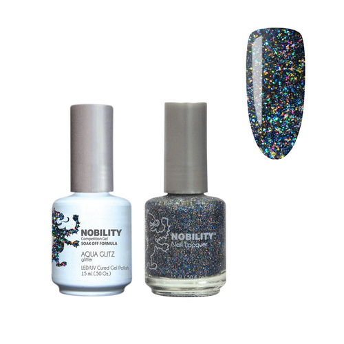 Lechat Nobility NBCS070 Aqua Glitz - Gel & Nail Lacquer Duo 15ml