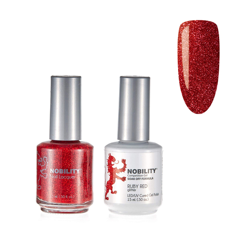 Lechat Nobility NBCS107 Ruby Red - Gel & Nail Lacquer Duo 15ml