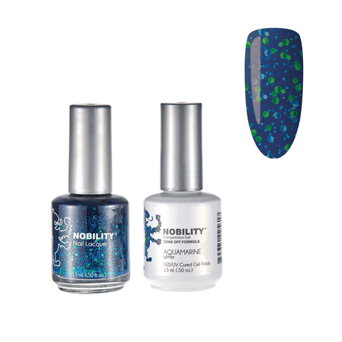 Lechat Nobility NBCS111 Aquamarine - Gel & Nail Lacquer Duo 15ml