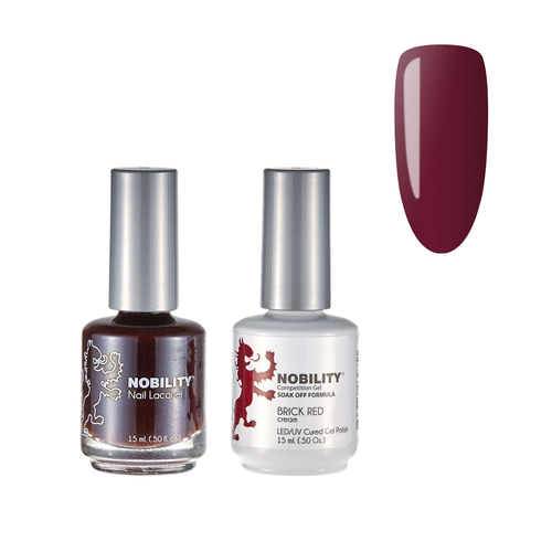 Lechat Nobility NBCS157 Brick Red - Gel & Nail Lacquer Duo 15ml