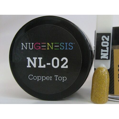 Nugenesis Dipping Powder Nail System Color NL-02 - Copper Top - 43g