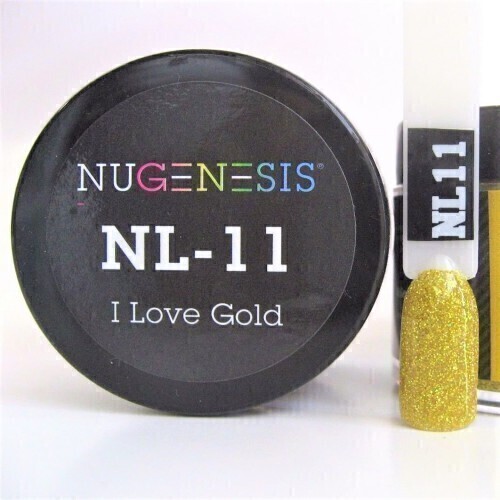 Nugenesis Dipping Powder Nail System Color NL-11 - I Love Gold - 43g