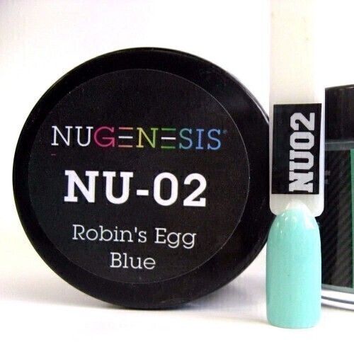 Nugenesis Dipping Powder Nail System Color NU-002 - Robin's Egg Blue - 43g