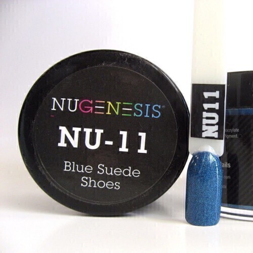 Nugenesis Dipping Powder Nail System Color NU-011 - Blue Suede Shoes - 43g