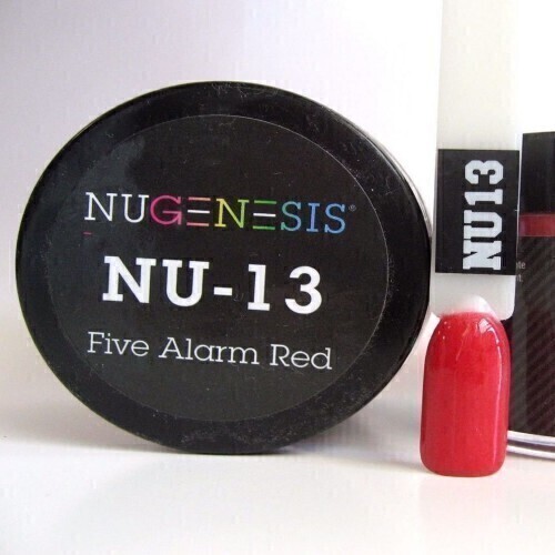 Nugenesis Dipping Powder Nail System Color NU-013 - Five Alarm Red - 43g
