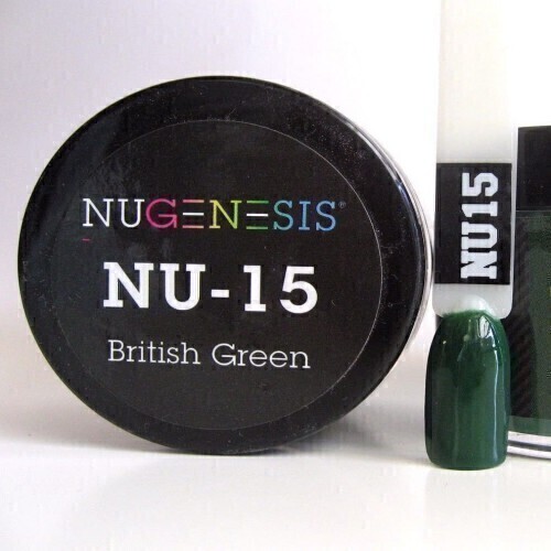 Nugenesis Dipping Powder Nail System Color NU-015 - British Green - 43g