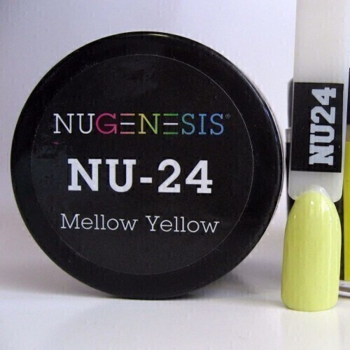 Nugenesis Dipping Powder Nail System Color NU-024 - Mellow Yellow - 43g