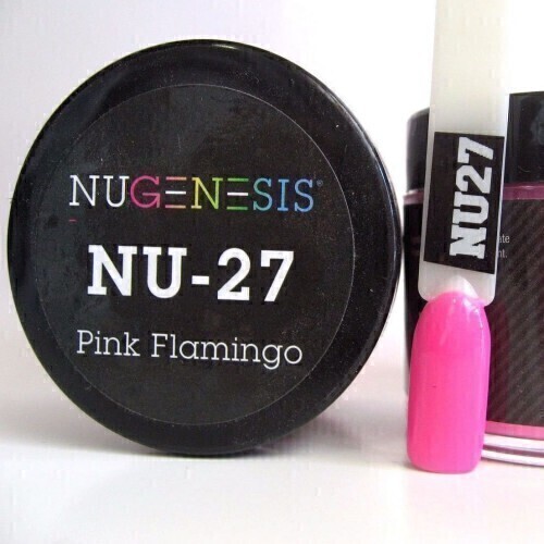 Nugenesis Dipping Powder Nail System Color NU-027 - Pink Flamingo - 43g