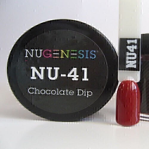 Nugenesis Dipping Powder Nail System Color NU-041 - Chocolate Dip - 43g