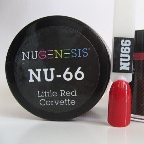 Nugenesis Dipping Powder Nail System Color NU-066 - Little Red Corvette - 43g