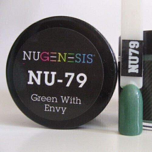 Nugenesis Dipping Powder Nail System Color NU-079 - Green With Envy - 43g