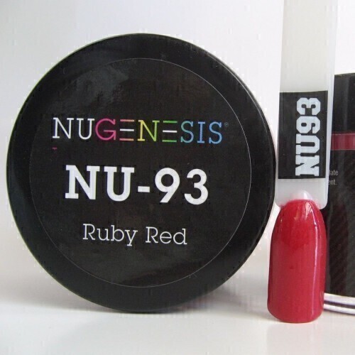Nugenesis Dipping Powder Nail System Color NU-093 - Ruby Red - 43g