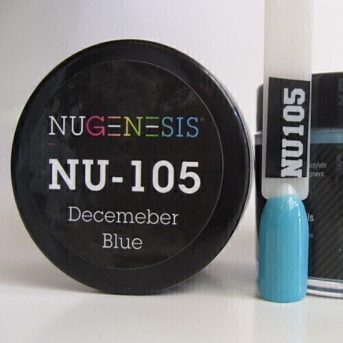 Nugenesis Dipping Powder Nail System Color NU-105 - December Blue - 43g