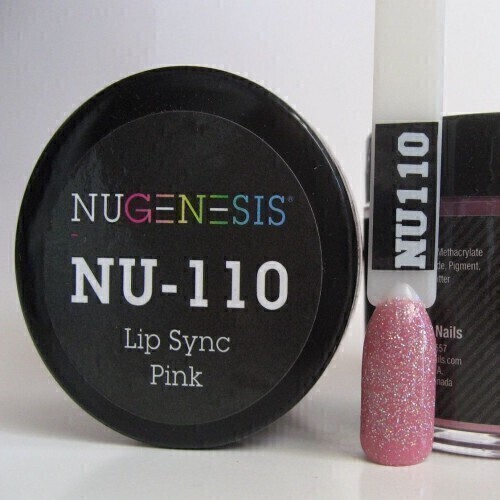 Nugenesis Dipping Powder Nail System Color NU-110 - Lip Sync Pink - 43g