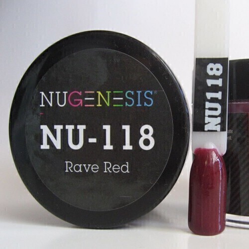 Nugenesis Dipping Powder Nail System Color NU-118 - Rave Red - 43g