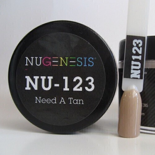 Nugenesis Dipping Powder Nail System Color NU-123 - Need A Tan - 43g
