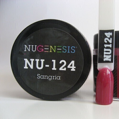 Nugenesis Dipping Powder Nail System Color NU-124 - Sangria - 43g