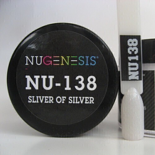 Nugenesis Dipping Powder Nail System Color NU-138 - Sliver or Silver - 43g