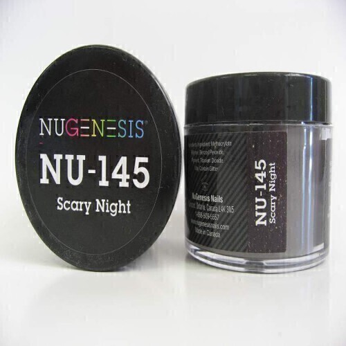 Nugenesis Dipping Powder Nail System Color NU-145 - Scary Night - 43g