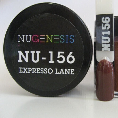 Nugenesis Dipping Powder Nail System Color NU-156 -Expresso Lane - 43g
