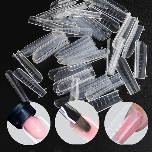 Building Nail Mold Tip Full Cover Extension Dual Forms Acrylic Poly Tap Press On Gel X 120pcs - ST-01