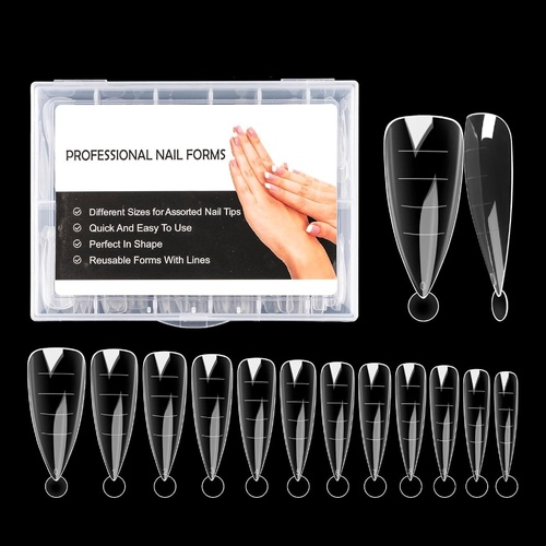 Building Nail Mold Tip Full Cover Extension Dual Forms Acrylic Poly Tap Press On Gel X 120pcs - ST-08