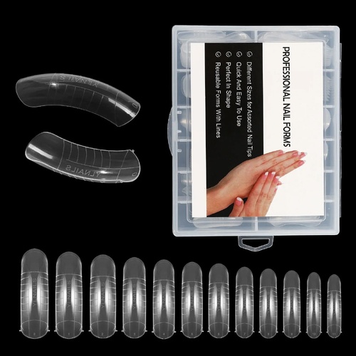 Building Nail Mold Tip Full Cover Extension Dual Forms Acrylic Poly Tap Press On Gel X 120pcs - ST-09