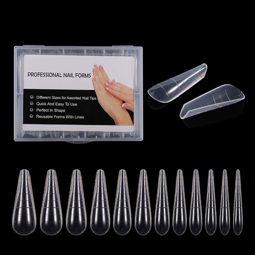Building Nail Mold Tip Full Cover Extension Dual Forms Acrylic Poly Tap Press On Gel X 120pcs - ST-11