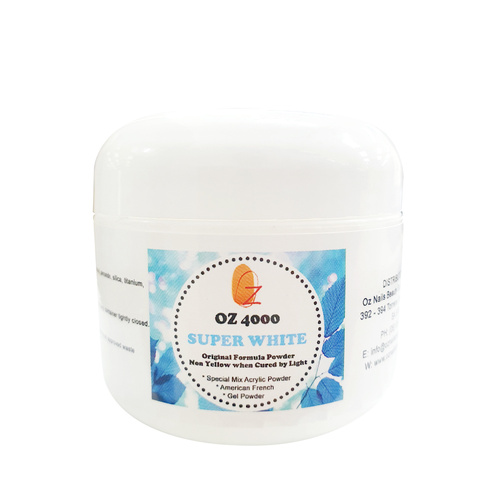 OZ 4000 Special Mix Acrylic Powder - Super White 2oz (56g)