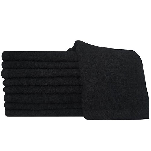 Partex Majestic Cotton Black Towels Large 12pcs