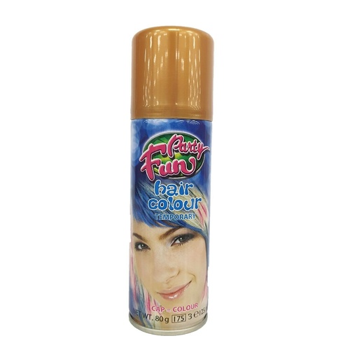 Party Fun Hair Temporary Instant Color Spray - Gold