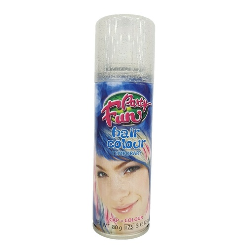 Party Fun Hair Temporary Instant Color Spray - Glitter Silver