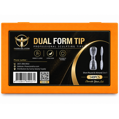 Phoenix Dual Nail Forms Short Round & Almond 2-in-1 140pcs