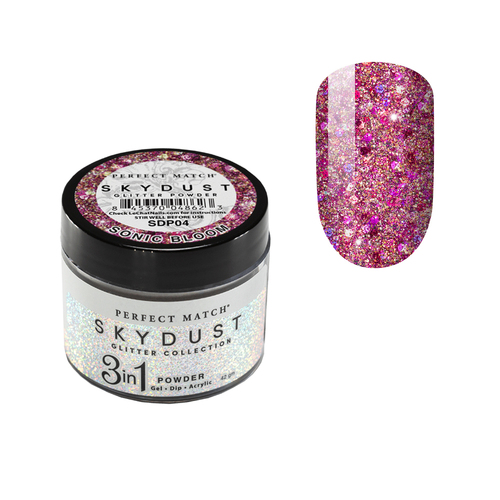 Perfect Match Sky Dust Glitter Acrylic Dip Dipping Powder SDP04 Sonic Bloom - 42g
