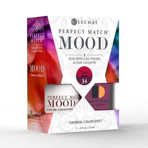 Perfect Match Mood Duo Gel Polish - PMMDS34 Dark Rose 15ml