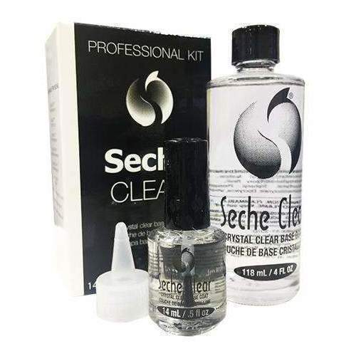 SECHE Clear - Crystal Clear Base Coat Nail Polish Professional Kit (4.5 oz)