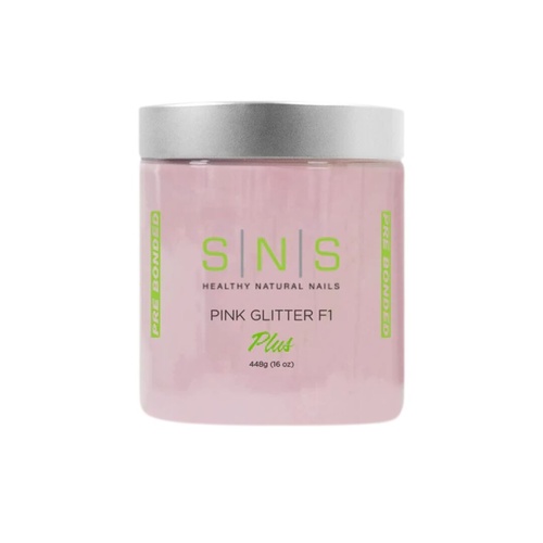 SNS - Dip Powder Natural PINK GLITTER F1 448g (16oz)