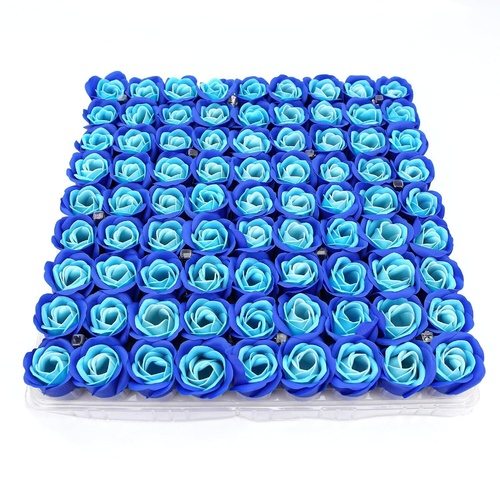 Manicure Pedicure Bath Soap Rose Flower Nail Hand & Feet - Blue - 81pcs